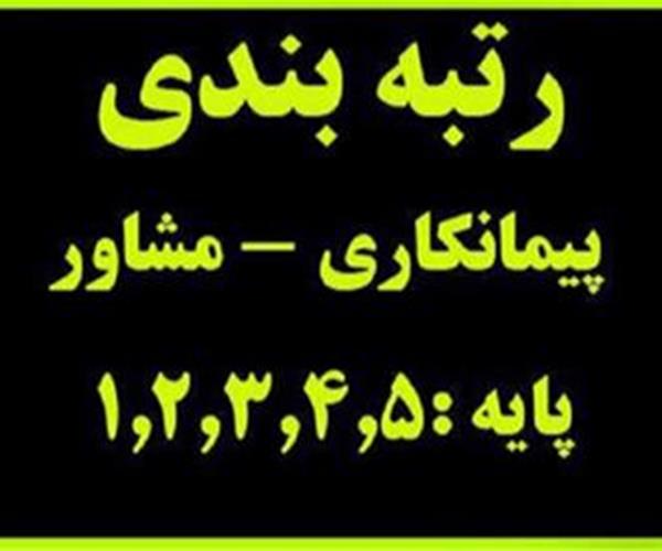 رتبه بندی شرکت های پیمانکاری